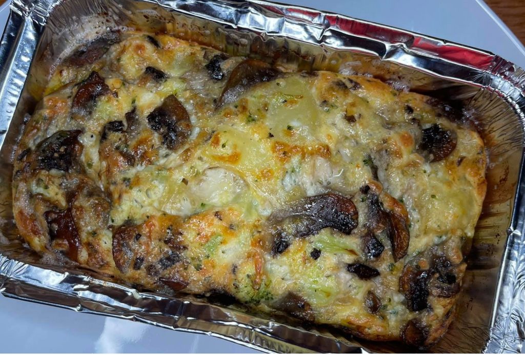 sufleu de legume cu branza broccoli ciuperci cartofi