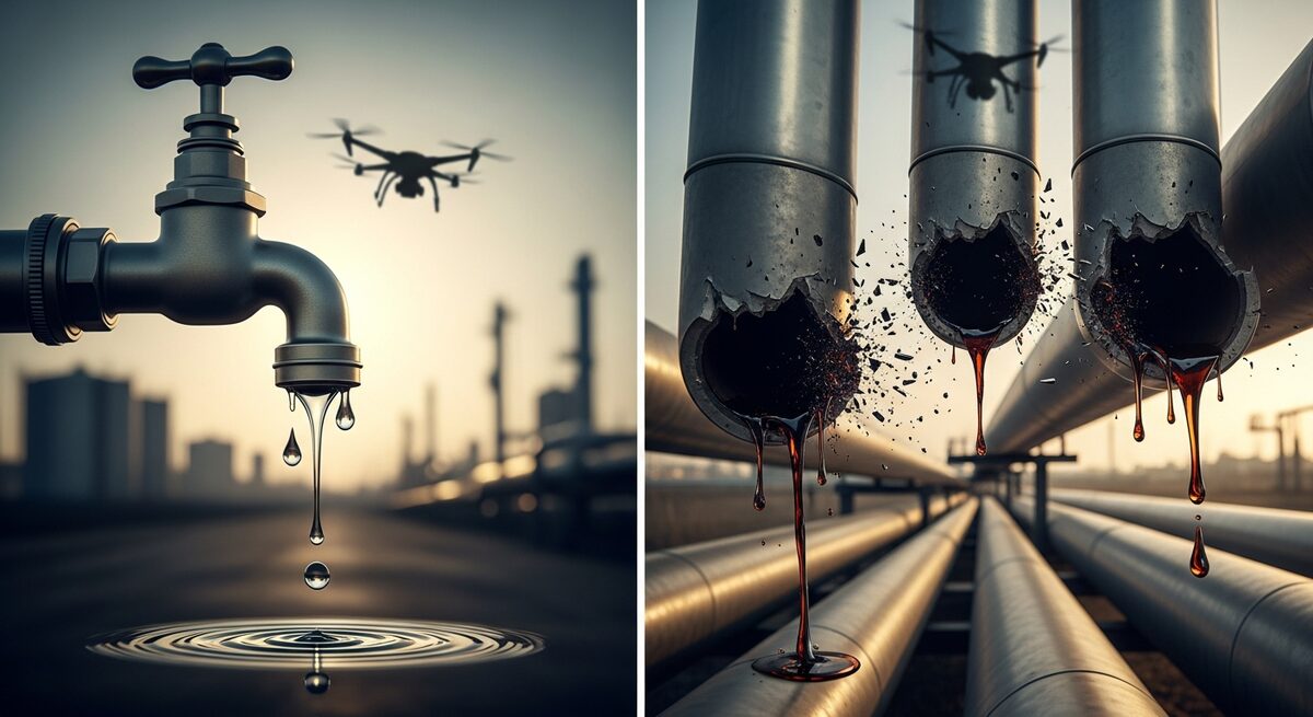 Atacurile cu drone ucrainene au oprit cel puțin 40% din capacitatea de export de petrol a Rusiei