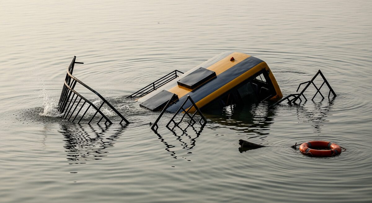 Autobuz căzut de pe un feribot în Bangladesh, cel puțin 18 morți