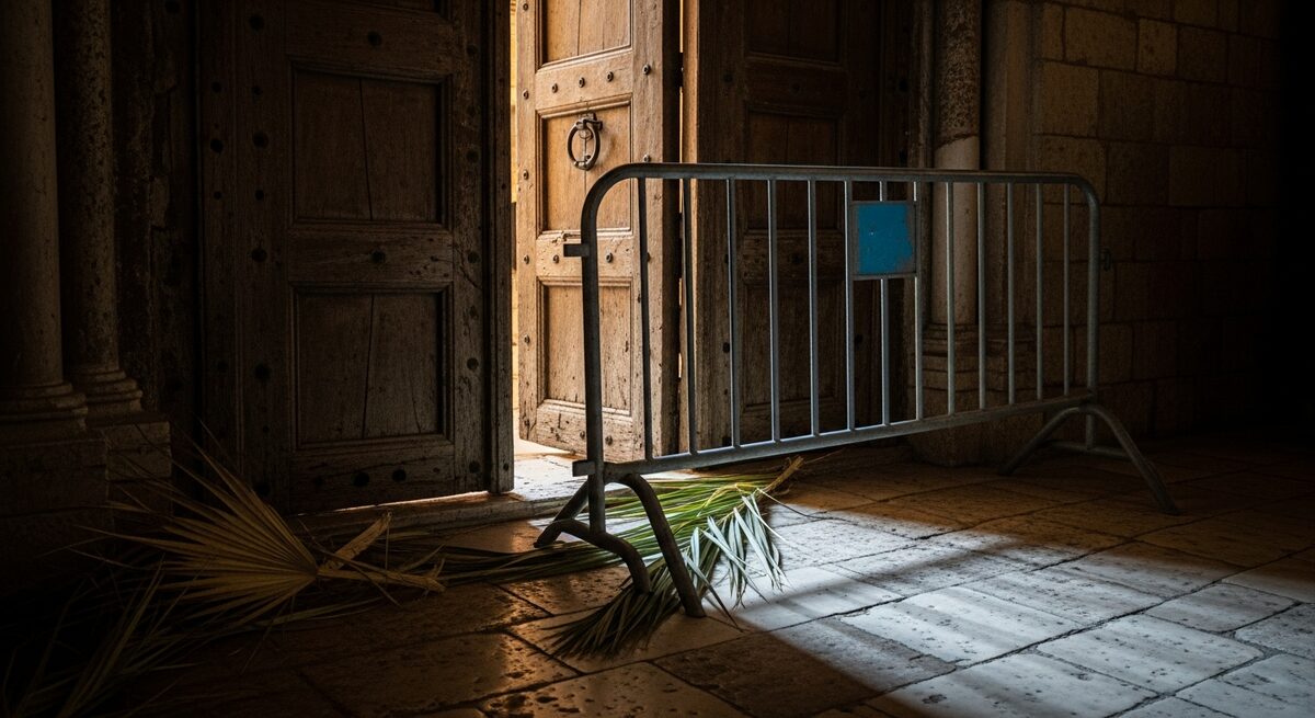 UPDATE: Ierusalim: Liderii Bisericii Catolice, interziși de poliția israeliană la slujba de Florii de la Basilica Sfântului Mormânt