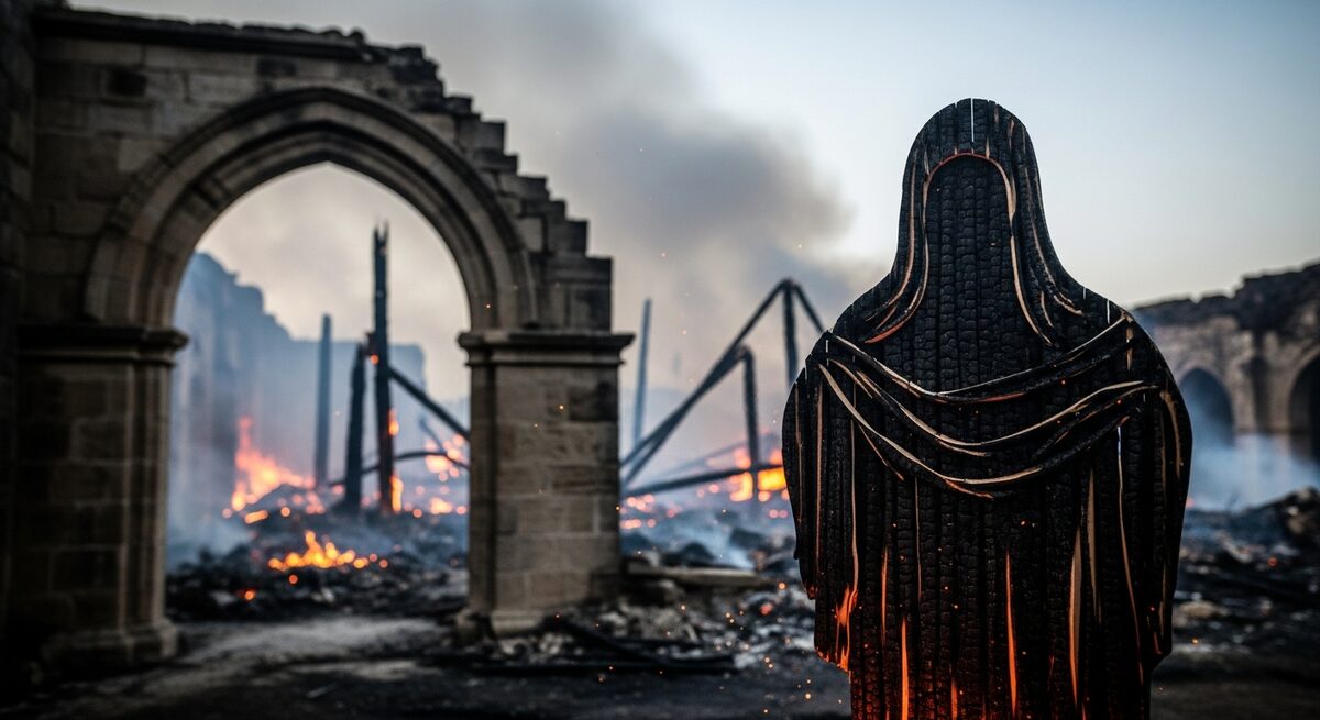 UPDATE Vâlcea: Trupul unei măicuțe, găsit carbonizat în incendiul de la Mănăstirea Bistrița