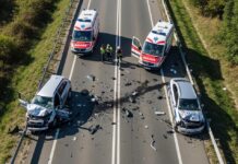 Accident pe DN2-E85, la Garoafa: un șofer de 70 de ani ar fi intrat pe contrasens. Un bărbat de 34 de ani a ajuns la spital