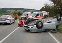 Sălaj: Opt persoane transportate la spital după un accident rutier, pe DN 1F