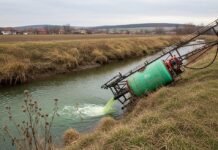 Alertă de poluare în județul Botoșani: Sute de litri de erbicid s-au deversat într-un râu