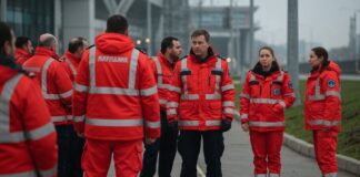 Protest al ambulanțierilor la Ministerul Sănătății. Medicii legiști au suspendat activitatea pentru 2 ore