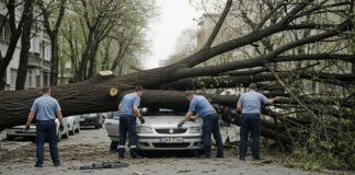 Bilanțul furtunii din Capitală: Peste 100 de copaci căzuți în Sectorul 1 și 50 de mașini avariate în Sectorul 5